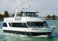 The Island Queen cruising past Miami Science Museum